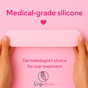 Transparent C-Section Silicone Scar Strips - Pack of 6 - Ninja Mama