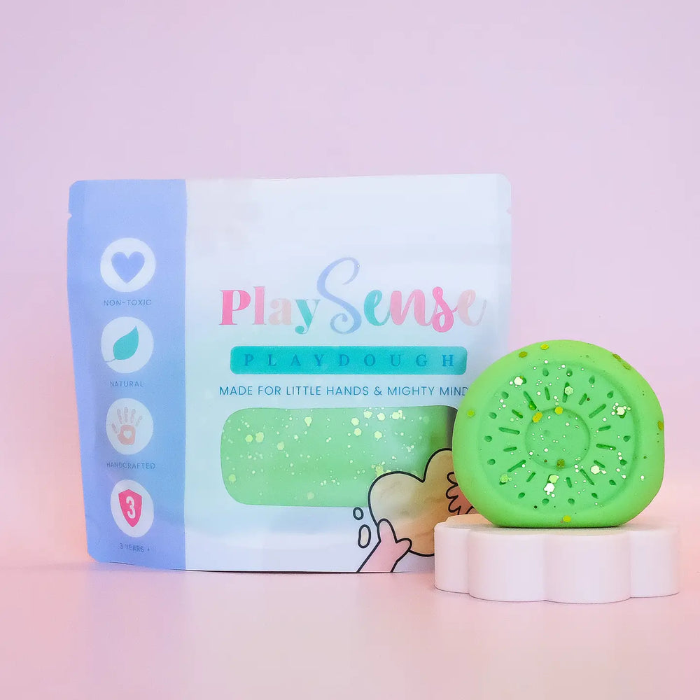 Playdough - Glitter Green | Fresh Cucumber Scented - Play Sense