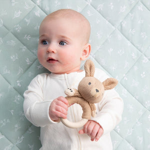 Australiana Ring Rattle - Kylie the Kangaroo - Living Textiles