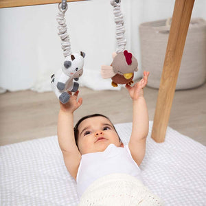 2pk Stroller Toy - Cow & Chicken - Living Textiles