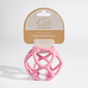 Silicone Teething Ball - Light Pink - Living Textiles