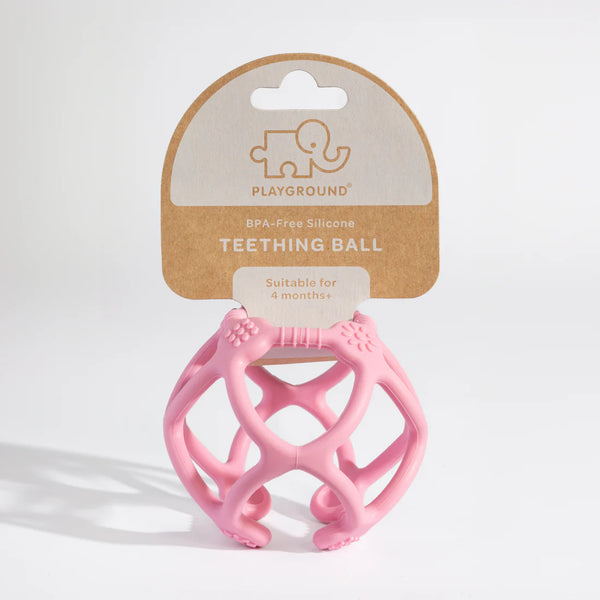 Silicone Teething Ball - Light Pink - Living Textiles