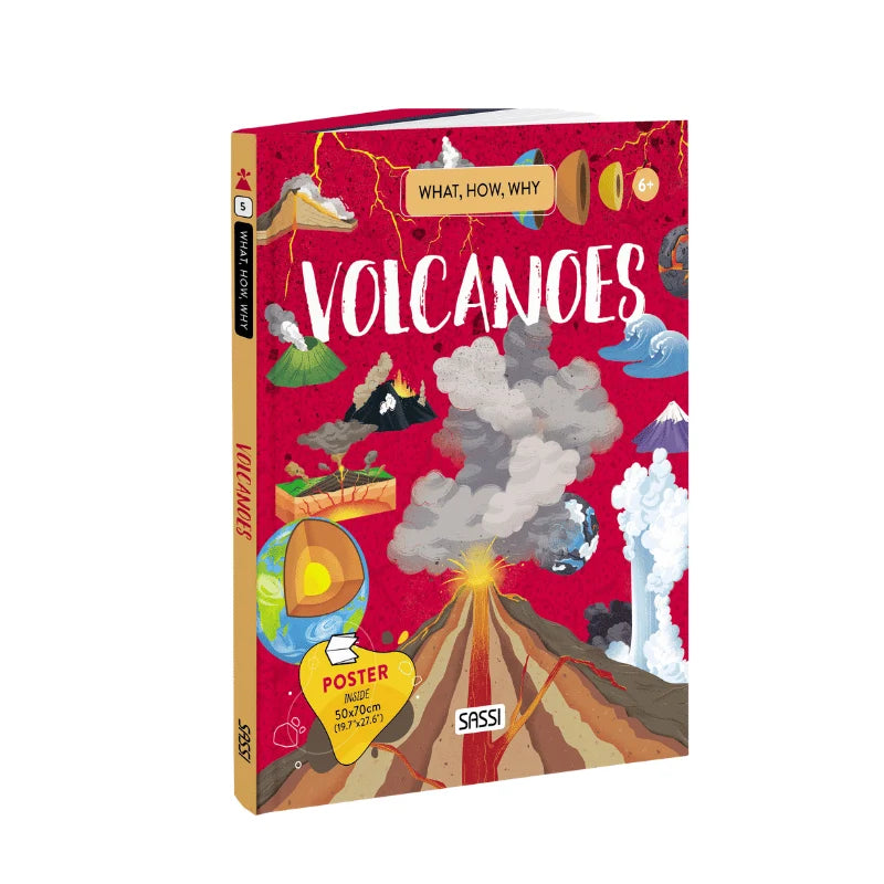 What How and Why Volcanoes Book and Poster - Sassi