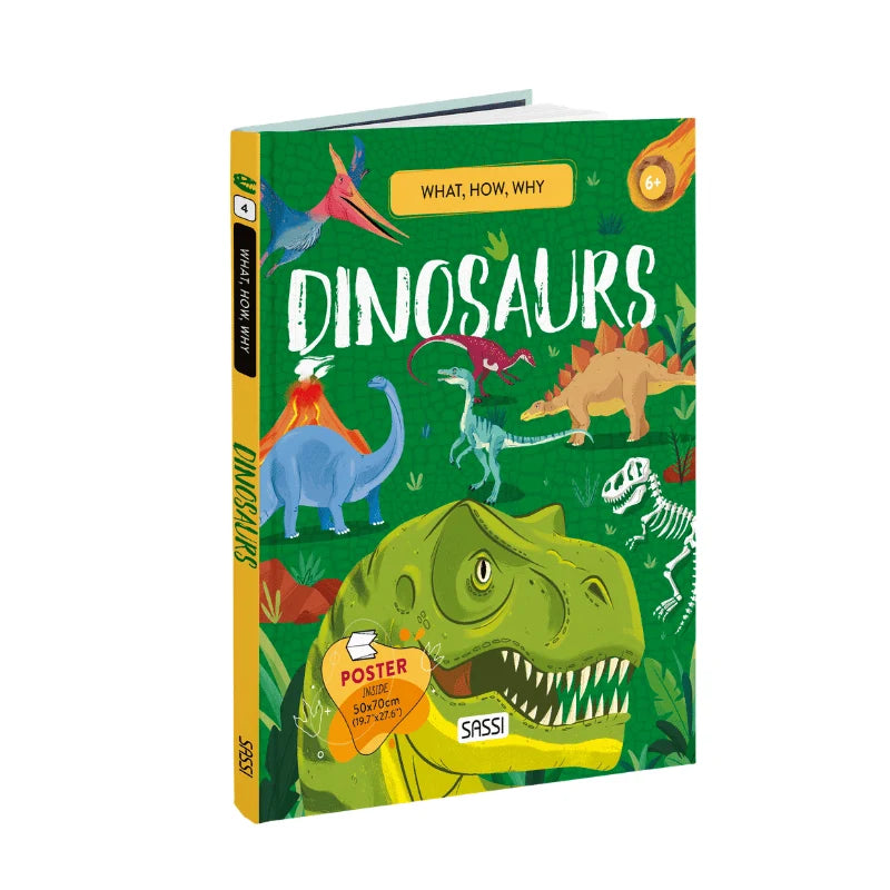What How and Why Dinosaurs Book and Poster - Sassi