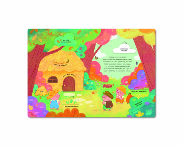 Peek a Flap Fairy Tales Three Little Pigs - Kids Book