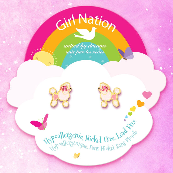 Pretty Poodle | Cutie Stud Earrings - Girl Nation