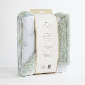 Organic Jersey Sherpa Blanket - Goosey Goosey - Living Textiles