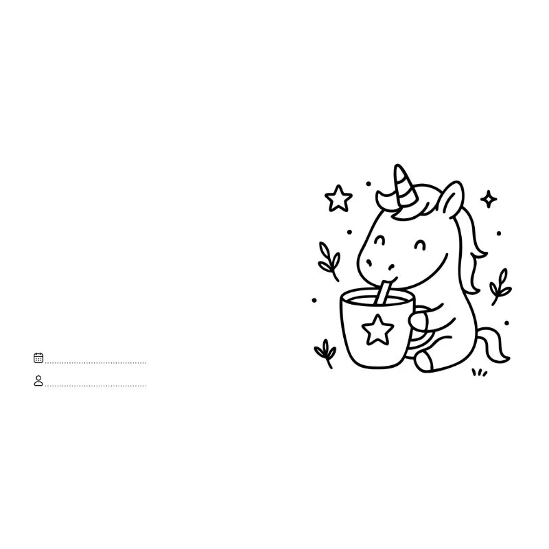 Colouring Book Square - Unicorns - Sassi