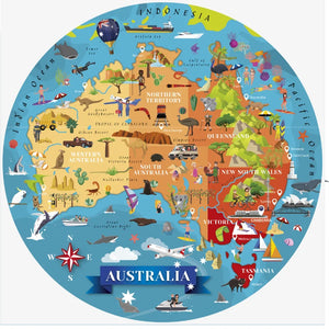 Travel, Learn and Explore - Puzzle and Book Set - Australia, 210 pcs - Sassi