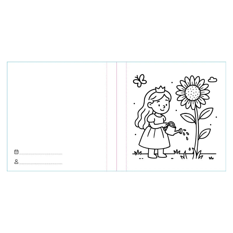 Colouring Book Square - Princesses - Sassi