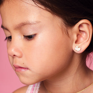 Glitter Rabbit Cutie Stud Earrings - Girl Nation