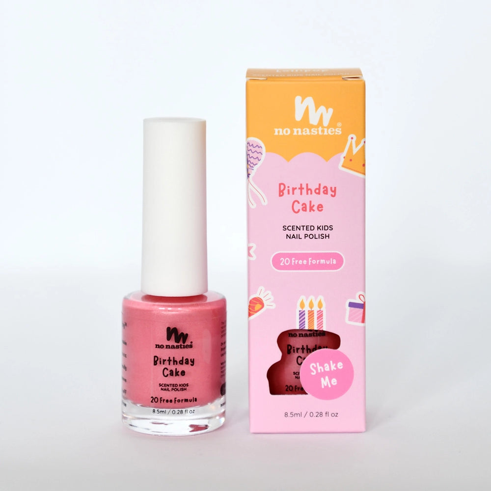 Birthday Cake Party Pink Water-Based Nail Polish for Kids - No Nasties