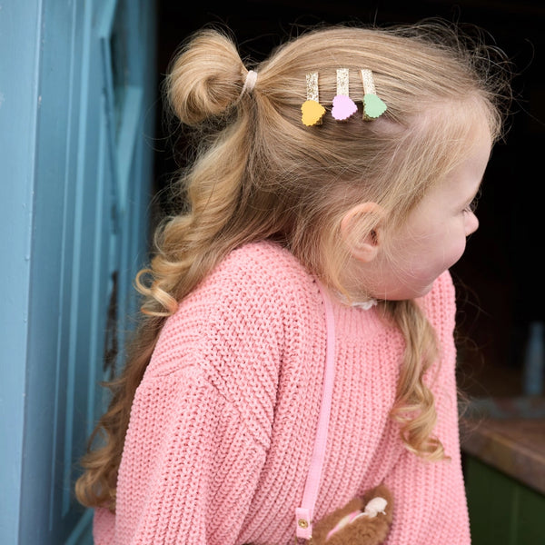 Scallop Heart Mini Clip Set - Rockahula Kids