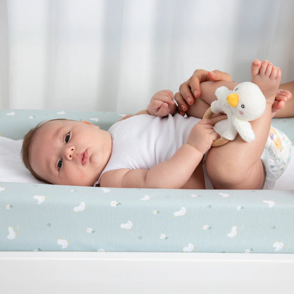 Teething Ring & Dummy Chain Gift Set - Goosey Goosey - Living Textiles