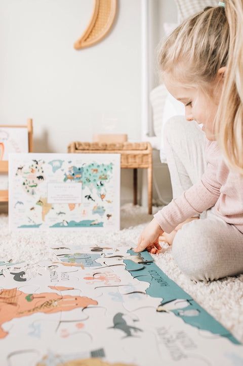 World Map Floor Puzzle - Mindful and Co Kids