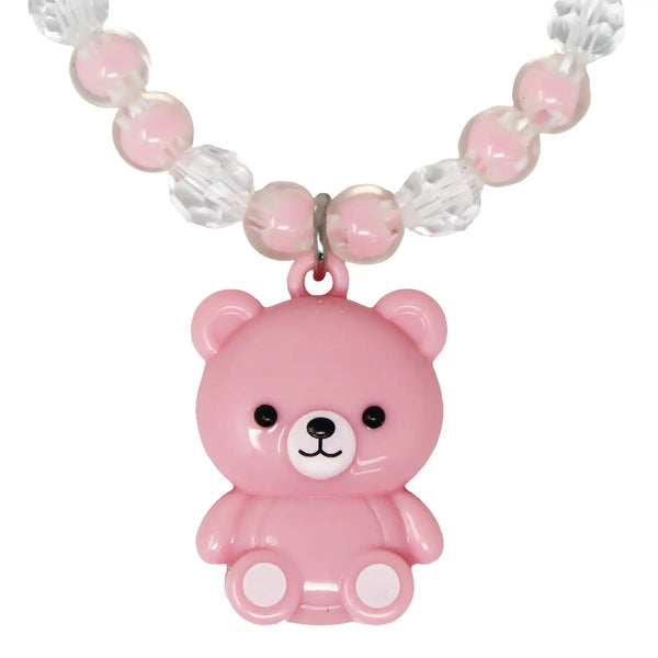 Lip Gloss Bracelet Bear - Pink Poppy
