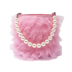 Ballerina Ruffle Handbag - Pink Poppy