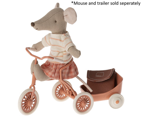Abri a Tricycle Mouse Coral 2024 - Maileg - STOCK DUE EARLY MAY