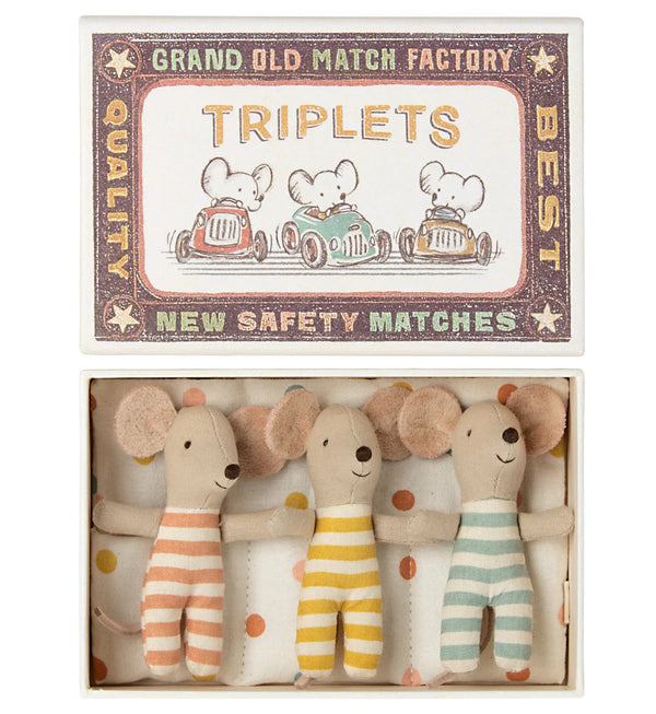 Baby Mice Triplets in matchbox - Maileg