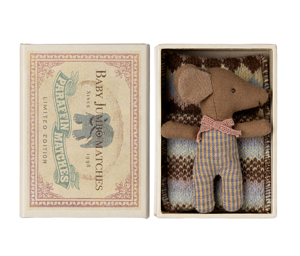 Sleepy Wakey Baby Mouse in box Rose - Maileg