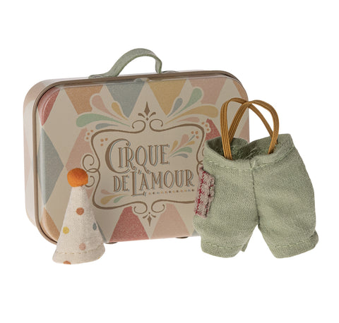 Clown Clothes in Suitcase Little Brother - Maileg - STOCK DUE EARLY MAY