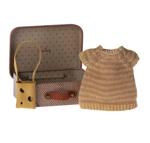 Dress and Bag in Suitcase Big Sister - Maileg - STOCK DUE EARLY MAY