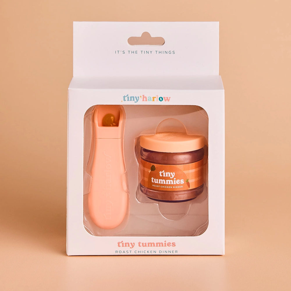 Tiny Tummies Roast Chicken Dinner Food Jar and Spoon Set - Tiny Harlow