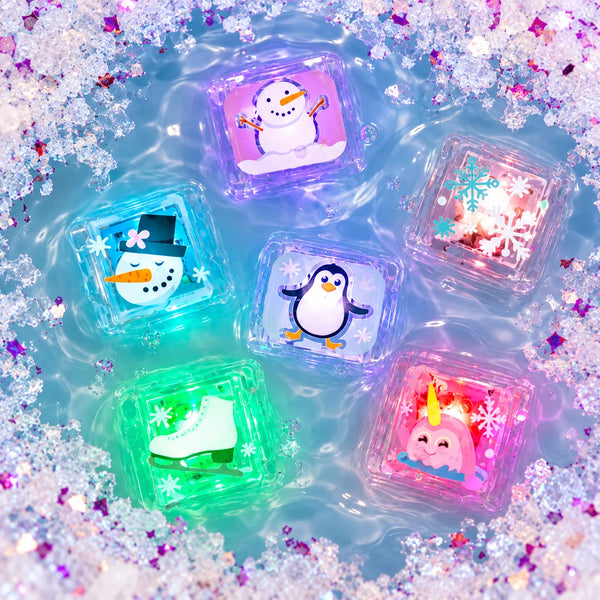 Winter Light Up Cubes - 6 Pack - GLO Pals