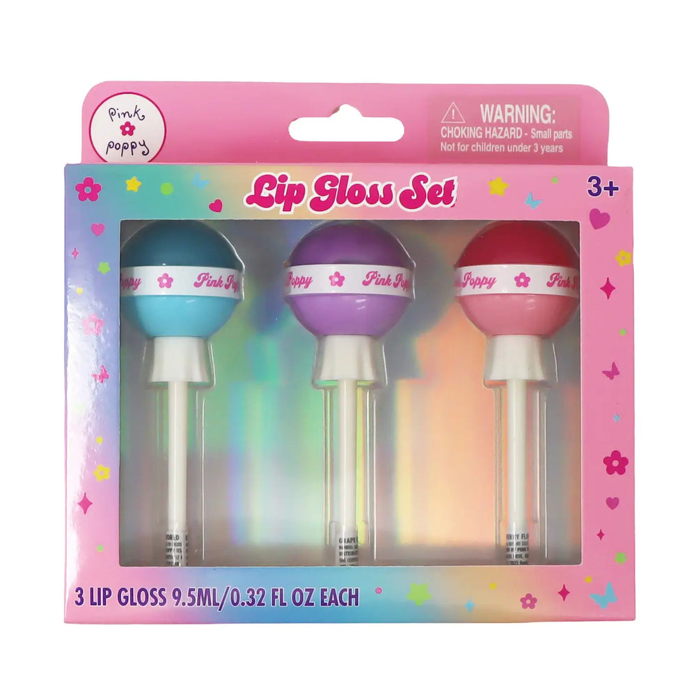 Lollipop Lipgloss Set - Pink Poppy