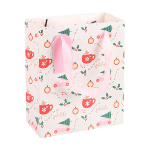 Christmas Print Gift Bag - Pink Cars - Wonder Imports