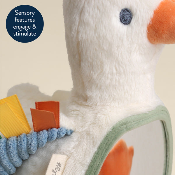 Sensory Tummy Time Mirror - Goose - Itzy Ritzy