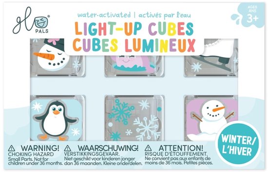 Winter Light Up Cubes - 6 Pack - GLO Pals