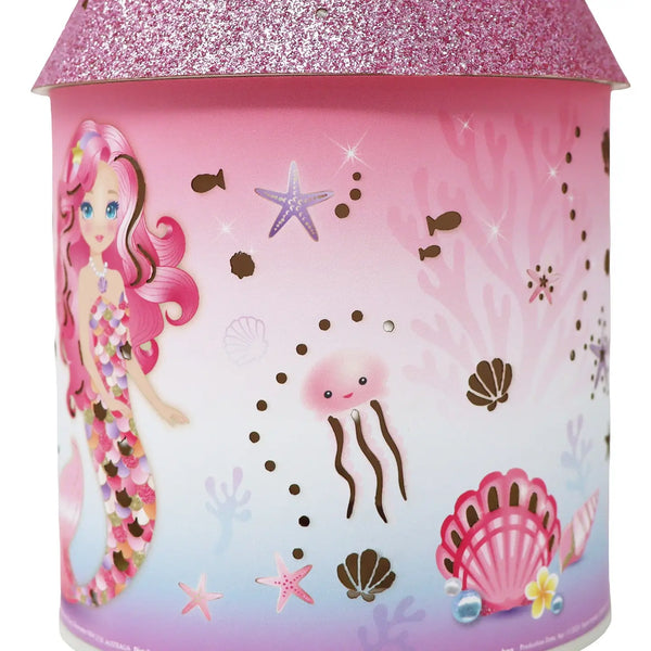 Mermazing Mermaid Led Colour Changing Lantern - Pink Poppy