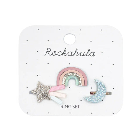 Shimmer Rainbow Ring Set - Rockahula Kids