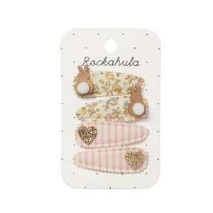 Petal Bunny Fabric Clip Set - Rockahula Kids