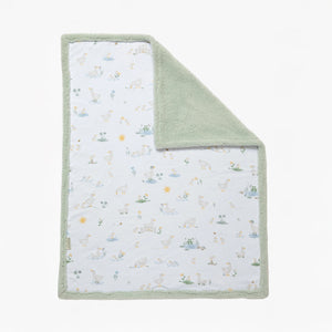 Organic Jersey Sherpa Blanket - Goosey Goosey - Living Textiles