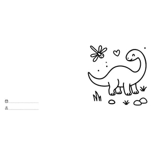 Colouring Book Square - Dinosaurs - Sassi