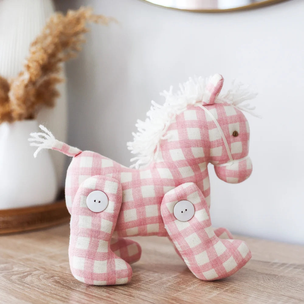 Jointed Pony Pink Check - Alimrose
