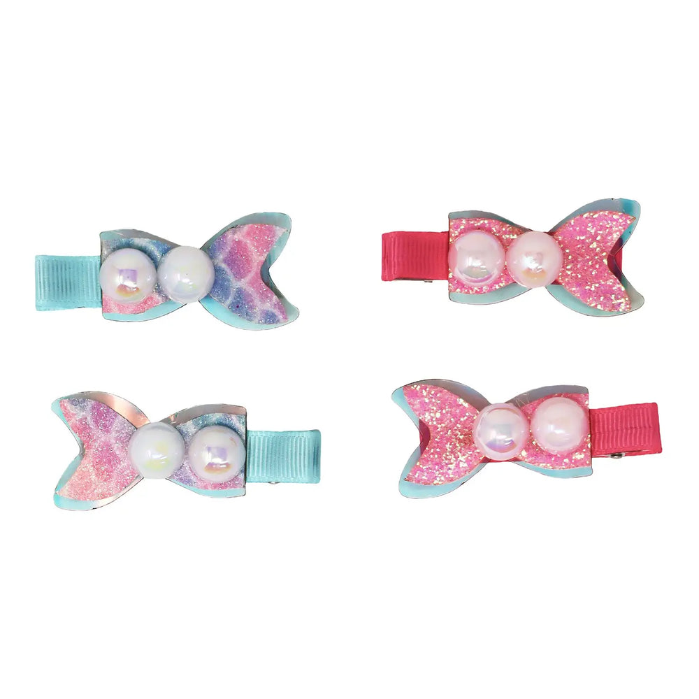 Pearl Mermaid Tail Hair Clip - Pink Poppy