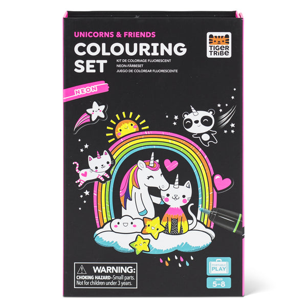 *Neon Colouring Set - Unicorns and Friends - Tiger Tribe