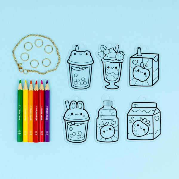 Shrinkorama - Charm Bracelet - Kawaii Drinks - Tiger Tribe