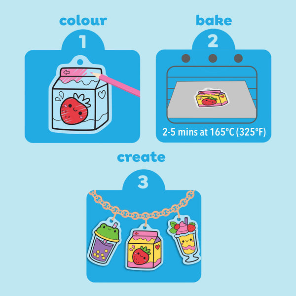 Shrinkorama - Charm Bracelet - Kawaii Drinks - Tiger Tribe