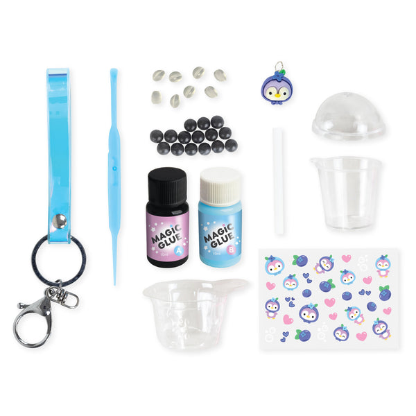 Bag Charm Kit - Blueberry Bubble Tea - Tiger Tribe