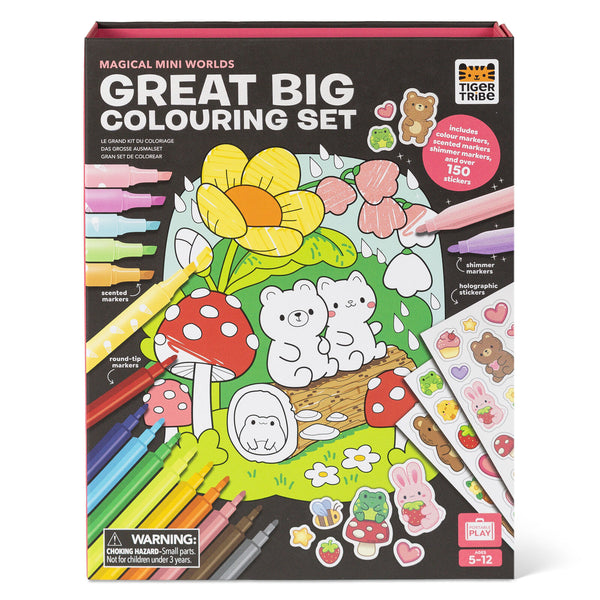 Great Big Colouring Set - Magical Mini Worlds - Tiger Tribe