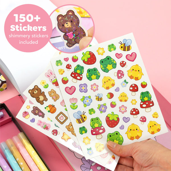 Great Big Colouring Set - Magical Mini Worlds - Tiger Tribe