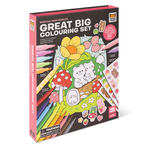 Great Big Colouring Set - Magical Mini Worlds - Tiger Tribe