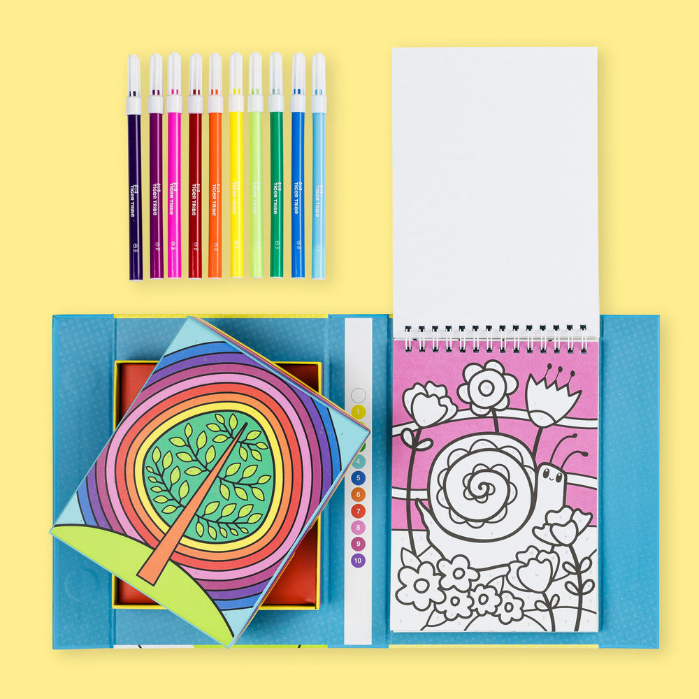 Colour by Numbers - Rainbow Garden - Tiger Tribe