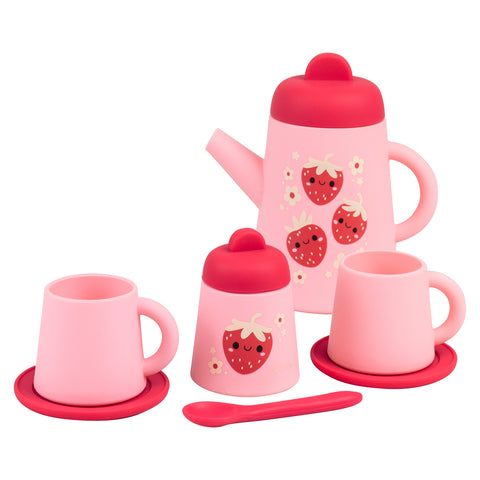 Silicone Tea Set - Strawberry Patch - Tiger Tribe