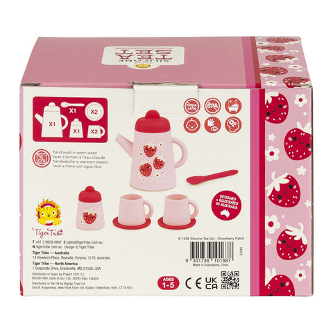Silicone Tea Set - Strawberry Patch - Tiger Tribe