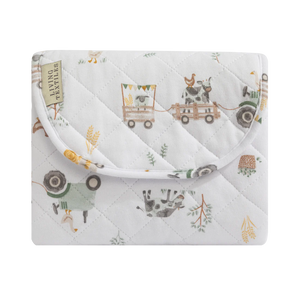 Foldable Travel Change Mat - Tractor Ride - Living Textiles